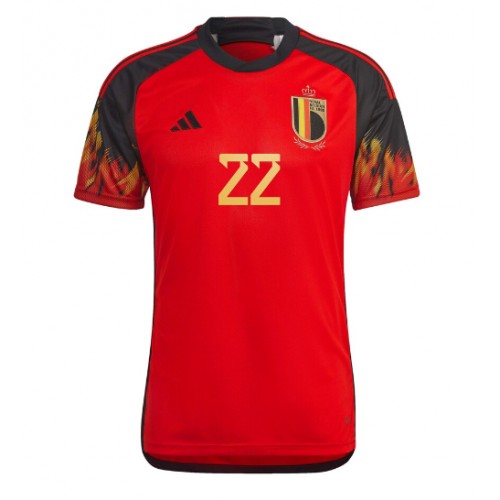 Belgien Charles De Ketelaere #22 Hemmatröja VM 2022 Kortärmad Belgien Charles De Ketelaere #22 Hemmatröja VM 2022 Kortärmad
